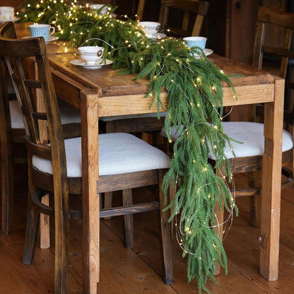 🎄Early Christmas Sale🔥Pre-Lit Artificial Norfolk Pine Garland