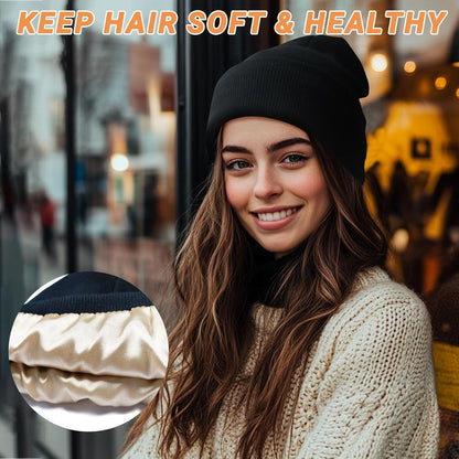 🔥LAST DAY 50% OFF🔥 Satin Lined Beanie
